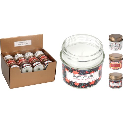 Αρωματικό κερί σε γυάλινο βαζάκι με άρωμα "Rose Vanilla" 6.2x5.5cm