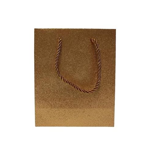 Σακούλα δώρου μικρή σε μπρονζέ χρώμα 18x7x14cm