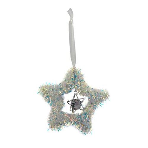 Χριστουγεννιάτικο κρεμαστό στολίδι αστέρι 15x2.5x14cm