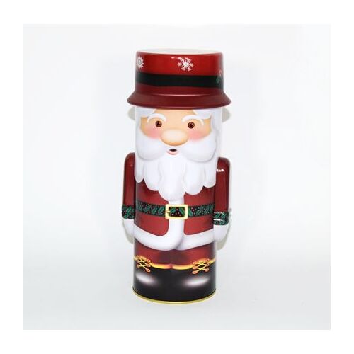 Χριστουγεννιάτικο τσίγκινο δοχείο Άγιος Βασίλης 10x10x24cm