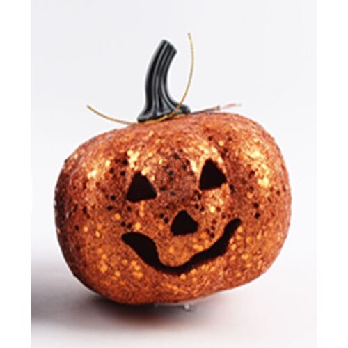 Διακοσμητική κολοκύθα Halloween με φωτάκι από αφρολέξ 11cm