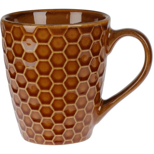 Κούπα Stonewear ανάγλυφη σε καφέ χρώμα 200ml