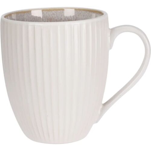 Κούπα Stonewear ανάγλυφη σε λευκό χρώμα 400ml