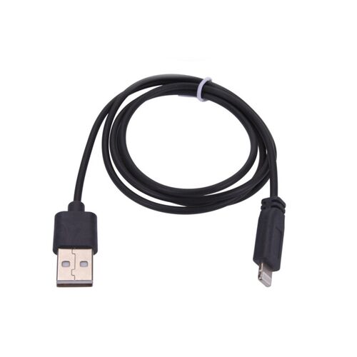 USB καλώδιο φόρτισης και μεταφοράς δεδομένων σε μαύρο χρώμα 1m