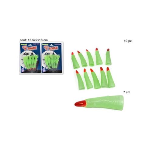 Πρόσθετα δάχτυλα μεταμφίεσης φωσφορίζοντα 10 τμχ