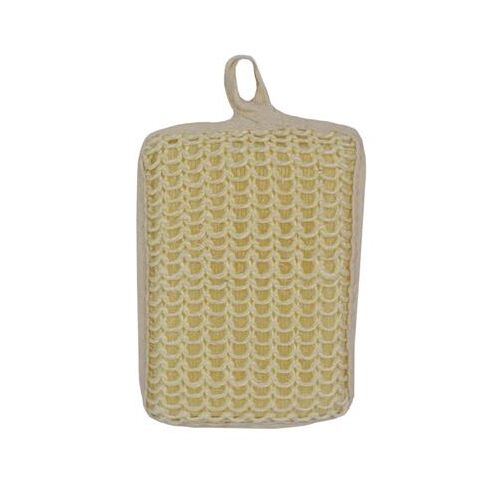 Σφουγγάρι απολέπισης από ύφασμα σε εκρού χρώμα 14x3.5x10.5cm