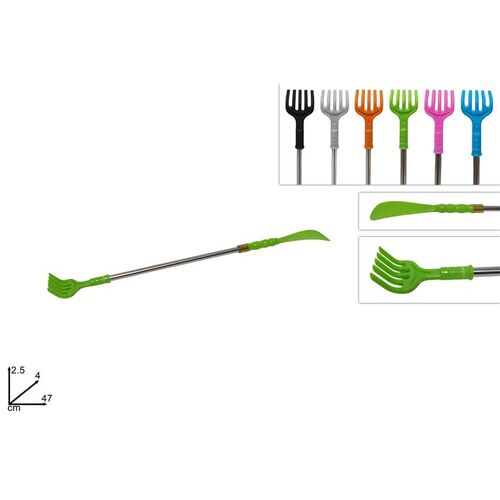 Κόκκαλο παπουτσιών και ξυστήρι πλάτης πλαστικό με λαβή από σίδερο σε λαχανί χρώμα 47x2.5x4cm