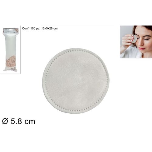 Βαμβάκια δίσκοι ντεμακιγιάζ 100τμχ 5.8cn