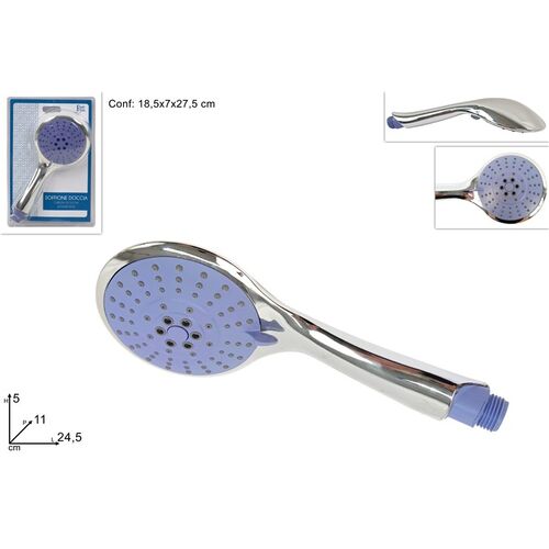 Τηλέφωνο μπάνιου μεταλλικό με μωβ λεποτμέρειες 24.5x11x5cm