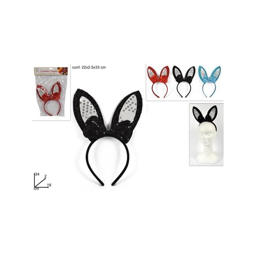 Στέκα λαγουδάκι με φιόγκο σε 3 αποχρώσεις 18x2x24cm