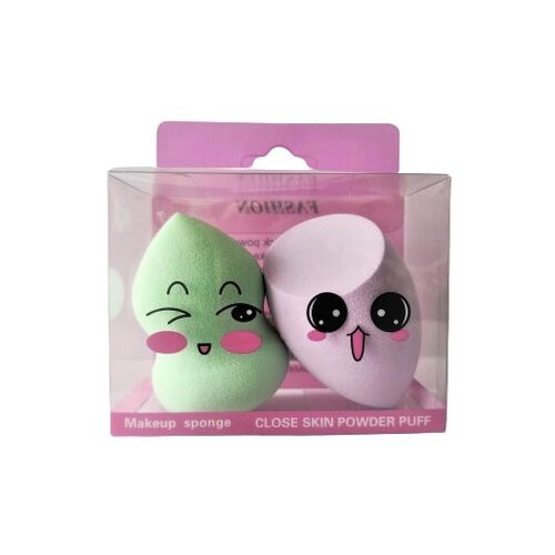 Σετ Σφουγγαράκια μακιγιάζ Blender Makeup Close Skin Powder Puff 2pcs