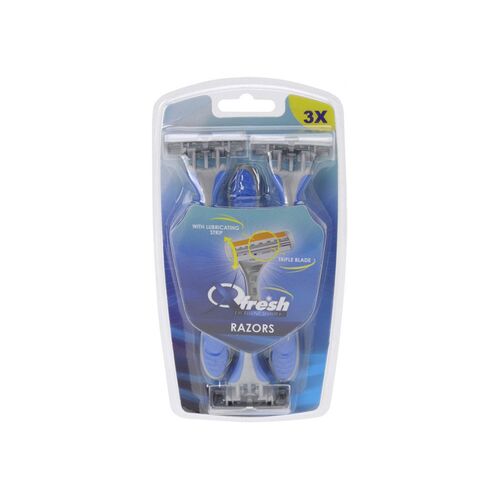 Σετ ξυραφάκια αντρικά σε μπλε χρώμα 3τμχ