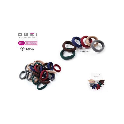 Λαστιχάκια μαλλιών μικρά σετ 24τμχ διάφορα χρώματα 3.5cm