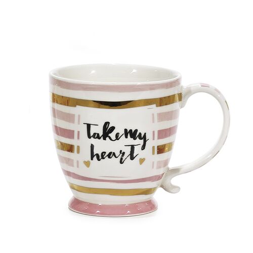 Κούπα κεραμική με μήνυμα σε παστέλ ροζ αποχρώσεις 500ml