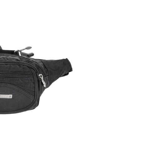 Beautifly Τσαντάκι μέσης Unisex αδιάβροχο μαύρο και 4 θήκες με φερμουάρ