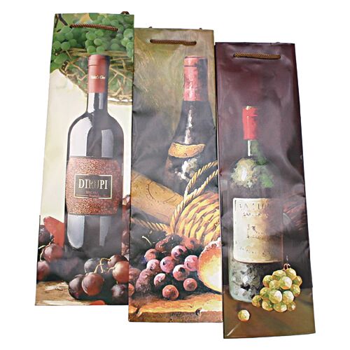 Σακούλα δώρου για κρασί 35x10x10cm