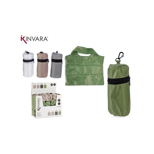 Kinvara Τσάντα για ψώνια με γάντζο σε πράσινο χρώμα 46x55cm