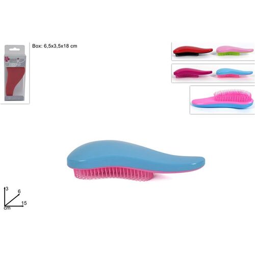 Βούρτσα μαλλιών για ξεμπέρδεμα σε γαλάζιο χρώμα 15x6x3cm