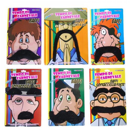 Αποκριάτικο μουστάκι μεταμφίεσης σε διαφρετικά σχέδια