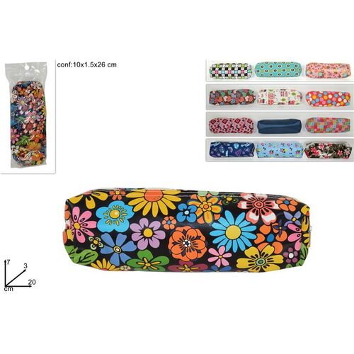 Κασετίνα με φερμουάρ σε διάφορα σχέδια 20x3x7cm