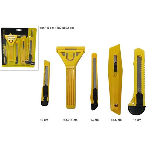 Σετ κοπίδια σε κίτρνο χρώμα 5τμχ