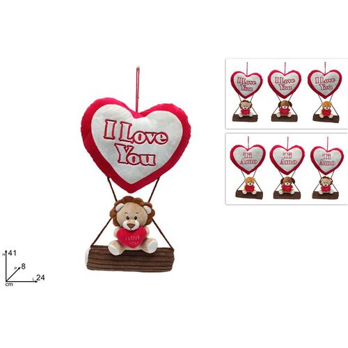 Λούτρινο κρεμαστό ζωάκι με καρδούλα 41x8x24cm