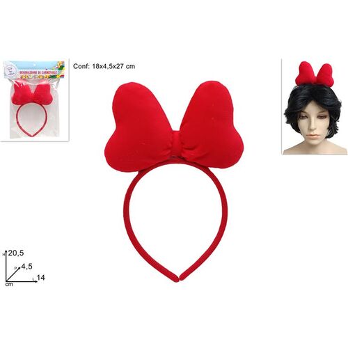 Αποκριάτικη στέκα με κόκκινο λούτρινο φιόγκο