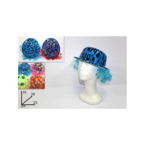 Καπέλο μεταμφίεσης κλόουν με ενσωματωμένα μαλλιά