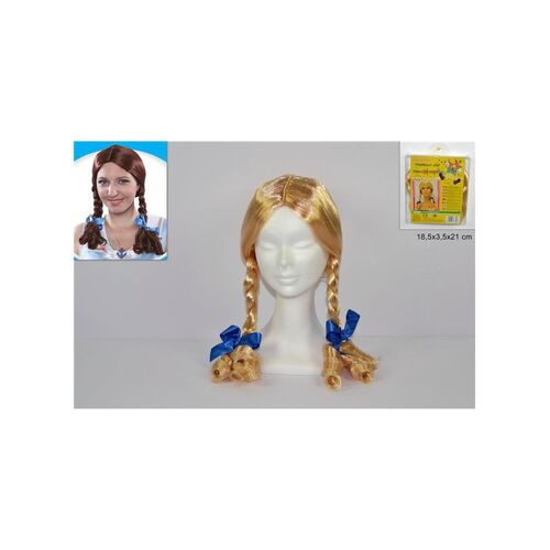 Περούκα με κοτσιδάκια σε ξανθό χρώμα