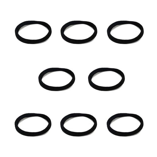 Λαστιχάκια μαλλιών μαύρα 8pcs 6cm
