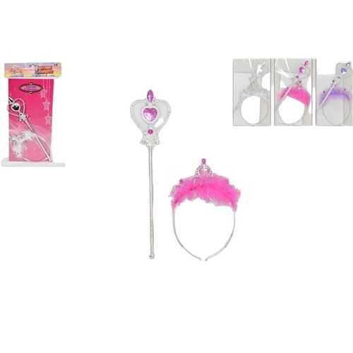 Κορώνα με σκήπτρο πριγκίπισσας σε 3 χρώματα