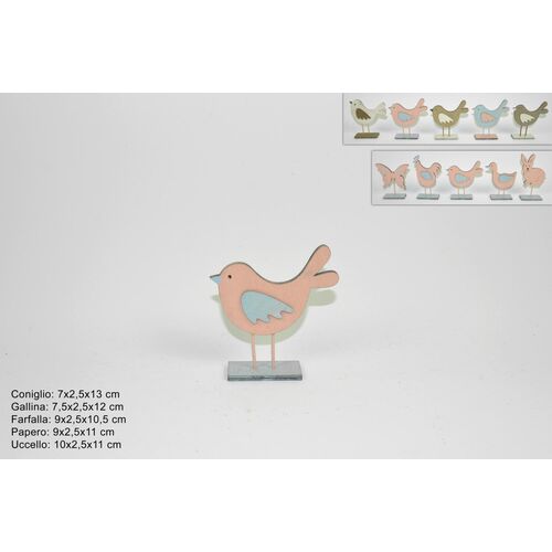 Διακοσμητικό ξύλινο ζωάκι με βάση σε 5 σχέδια σε διάφορες αποχρώσεις