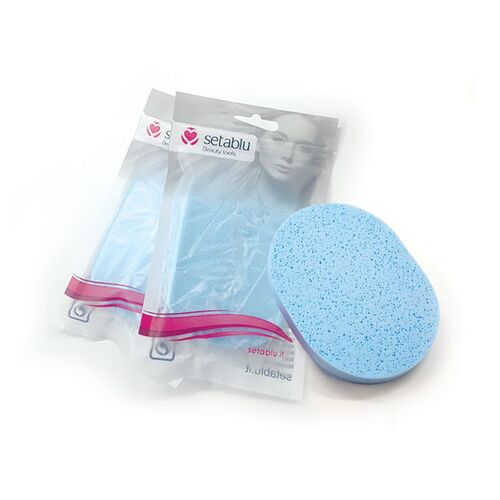 Σφουγγαράκι για ντεμακιγιάζ σε γαλάζιο χρώμα