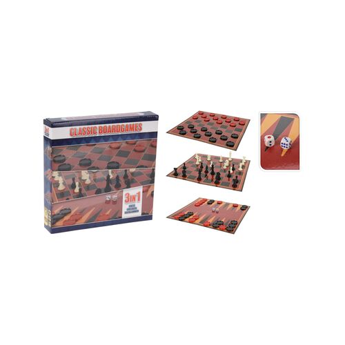 Σκάκι 3 σε 1 Chess Checkers Backgammon