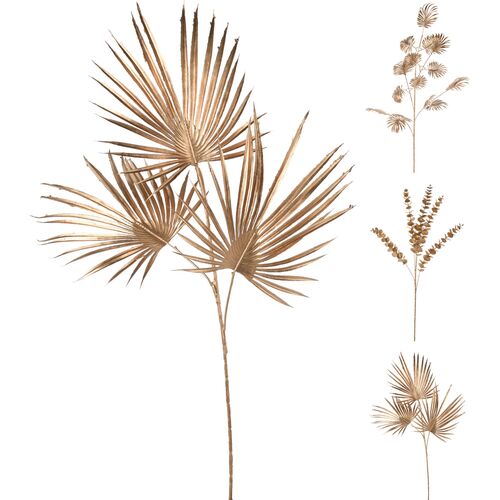 Διακοσμητικό χρυσό κλαδί με φύλλα σε 3 σχέδια 88cm