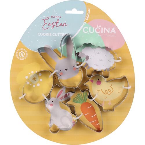 Πασχαλινό σετ ψησίματος με 6 κουπάτ από ανοξείδωτο ατσάλι 5x4.5x9.7cm