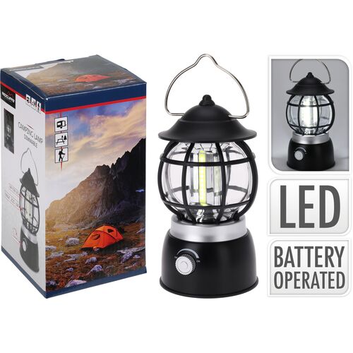 Φαναράκι LED για κάμπινγκ μαύρο 10.5x19cm