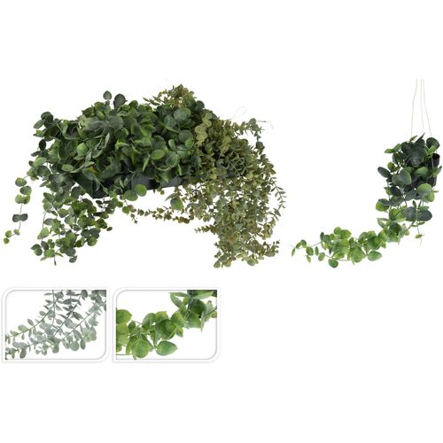 Πλαστικό κρεμαστό φυτό - κισσός σε πράσινο χρώμα 56cm