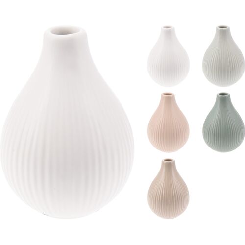 Διακοσμητικό Βάζο 14 cm σε λευκό χρώμα