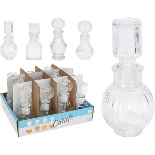 Γυάλινο μπουκαλάκι με πώμα 5x5x11cm