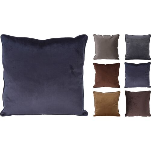 Διακοσμητικό μαξιλάρι βελούδινο σε μπλε χρώμα 40x40cm