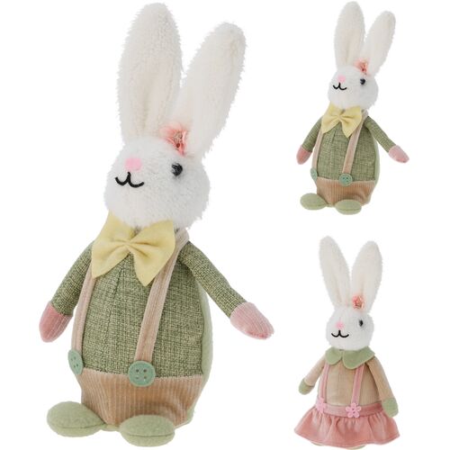 Πασχαλινός διακοσμητικός καθιστός λαγός σε πράσινο χρώμα 21cm