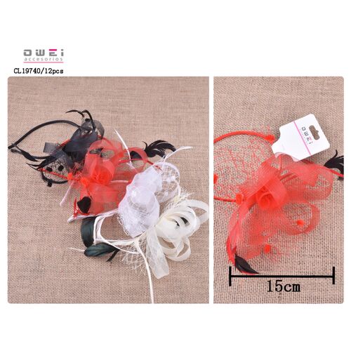 Στέκα μαλλιών κουάφ σε λευκό χρώμα