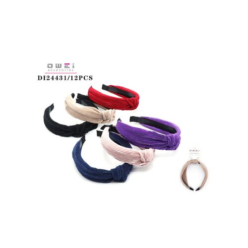 Στέκα μαλλιών ριμπ με φιόγκο σε μωβ χρώμα