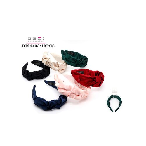 Στέκα μαλλιών υφασμάτινη με φιόγκο σε μαύρο χρώμα