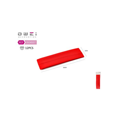 Κορδέλα μαλλιών υφασμάτινη κόκκινη 20x6cm