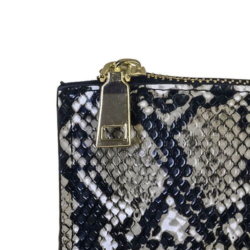 Νεσεσέρ - τσαντάκι μαύρο-γκρι Snake Patern 21x14cm
