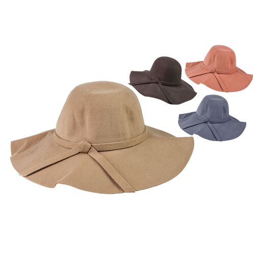 Καπέλο μονόχρωμο τσόχινο boho