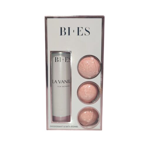 Bi Es La Vanille Gift Set for Women – Αποσμητικό 150ml & Bath Bombs 3x50g