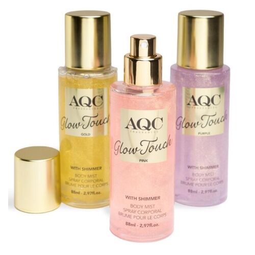 AQC Glow Touch Shimmer Body Mist Pink με Ξυλώδες Γλυκό Άρωμα 88ml